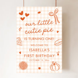 Póster Cartel de Bienvenida al 1er Cumpleaños de Un Peque