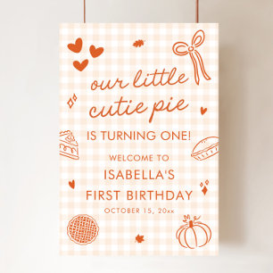 Póster Cartel de Bienvenida al 1er Cumpleaños de Un Peque