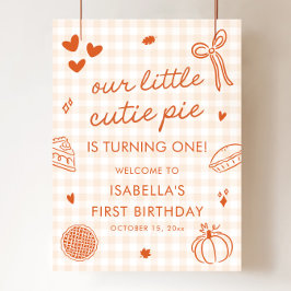 Póster Cartel de Bienvenida al 1er Cumpleaños de Un Peque
