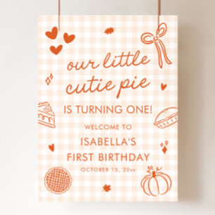 Póster Cartel de Bienvenida al 1er Cumpleaños de Un Peque