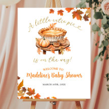 Cartel de Bienvenida al Baby Shower de Cutie Pie