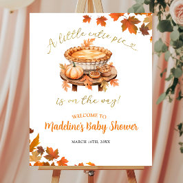 Póster Cartel de Bienvenida al Baby Shower de Cutie Pie