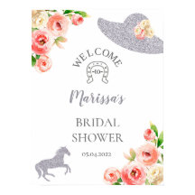 Cartel de bienvenida al Derby de Kentucky rosa y p