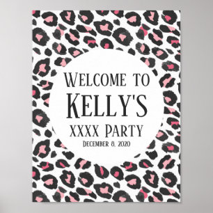 Póster Cartel de bienvenida animal, leopardo, cheetah
