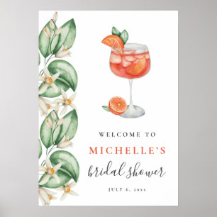 Póster Cartel de bienvenida Aperol Spritz Naranja para De
