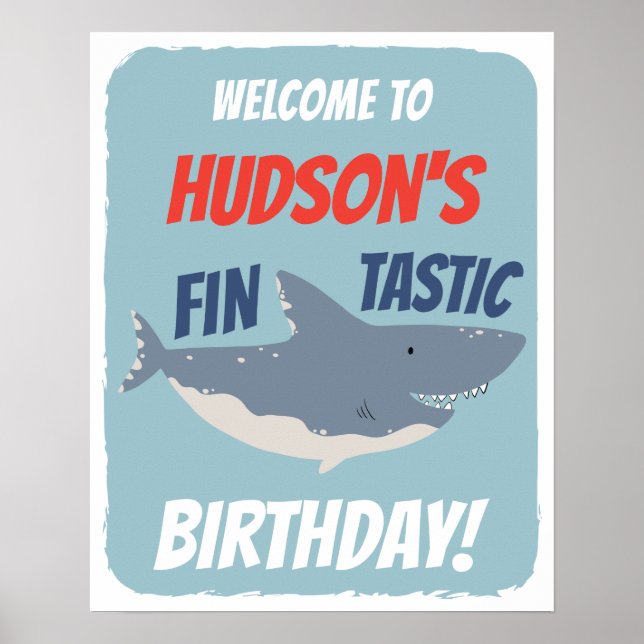 Póster Cartel de bienvenida con tema de cumpleaños de tib (Frente)