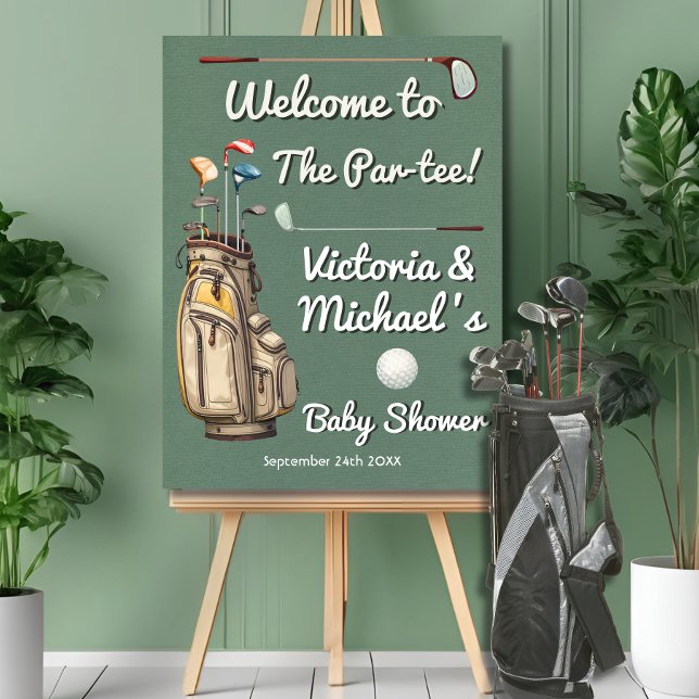 Póster Cartel de bienvenida de Baby Shower de Par-tee Gol (Subido por el creador)