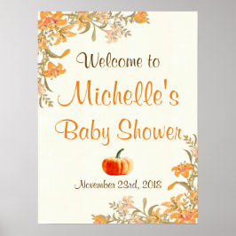 Póster Cartel de bienvenida de Baby Shower del Boho Boho 