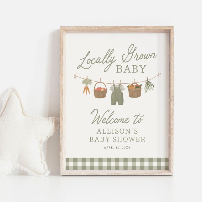 Póster Cartel de bienvenida de Baby Shower para los agric (Subido por el creador)
