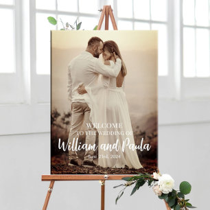 Póster Cartel de bienvenida de boda con foto