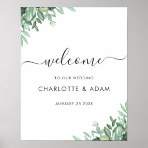 Póster Cartel de bienvenida de boda con foto personalizad
