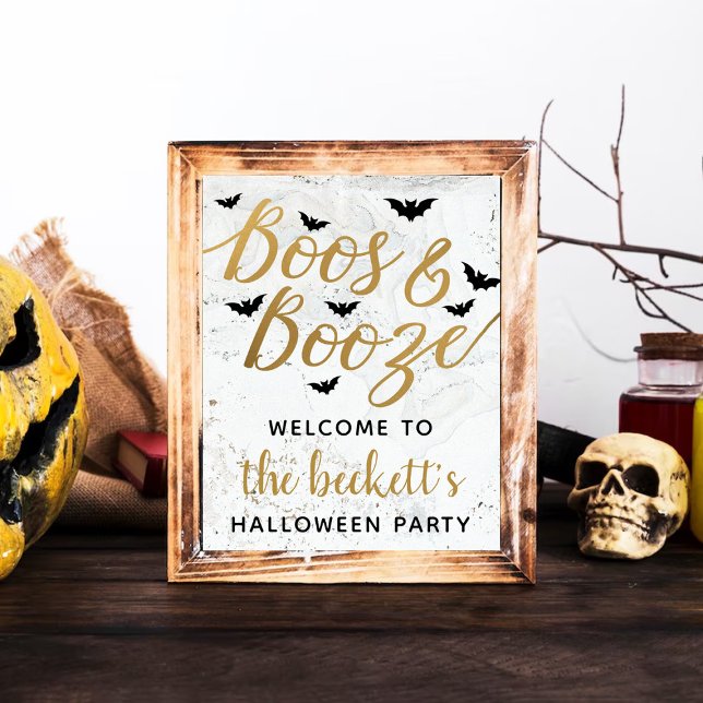 Póster Cartel de bienvenida de Boos y Booze de la fiesta  (Subido por el creador)