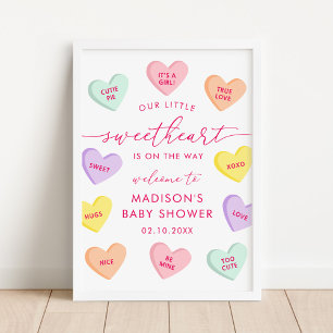Póster Cartel de Bienvenida de Caramelos Little Sweethear