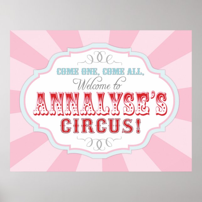 Póster Cartel de bienvenida de Carnaval o Circo para Anal (Frente)