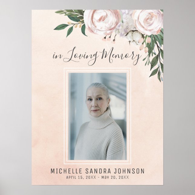 Póster Cartel de bienvenida de celebración de la vida ros (Frente)