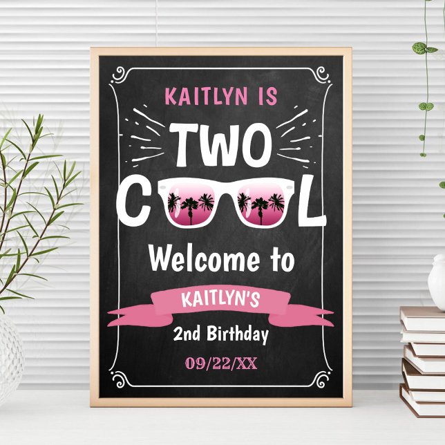 Póster Cartel de bienvenida de cumpleaños 2º Two Cool Piz (Subido por el creador)