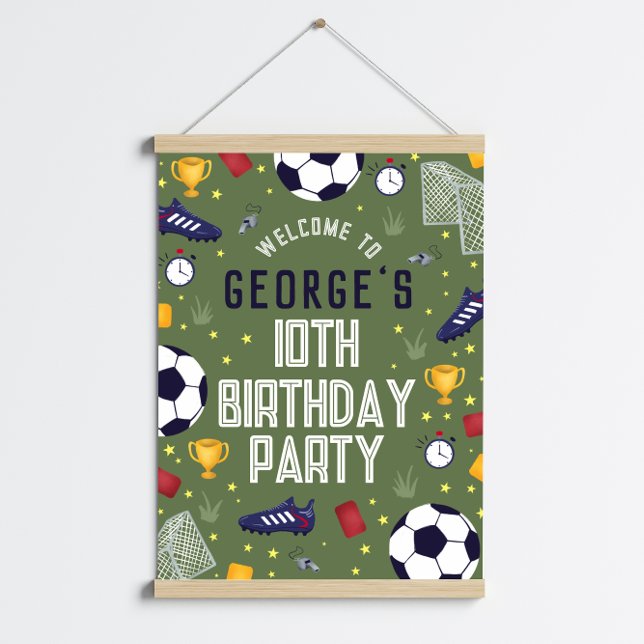 Póster Cartel de bienvenida de cumpleaños de fútbol para  (Subido por el creador)
