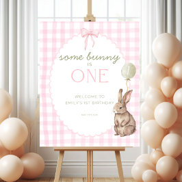 Póster Cartel de Bienvenida de Cumpleaños de Some Bunny i