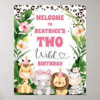 Cartel de bienvenida de cumpleaños de Wreath Cheet