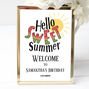 Póster Cartel de bienvenida de cumpleaños para fiesta de 