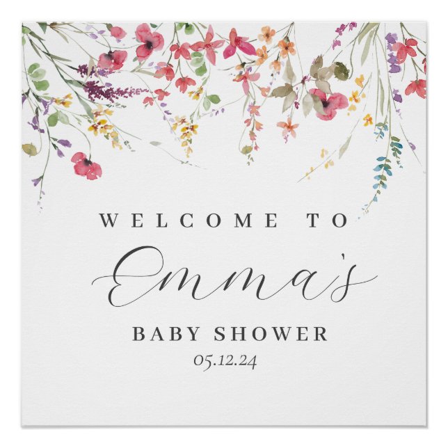 Póster Cartel de bienvenida de Flor silvestre, tapestores (Anverso)