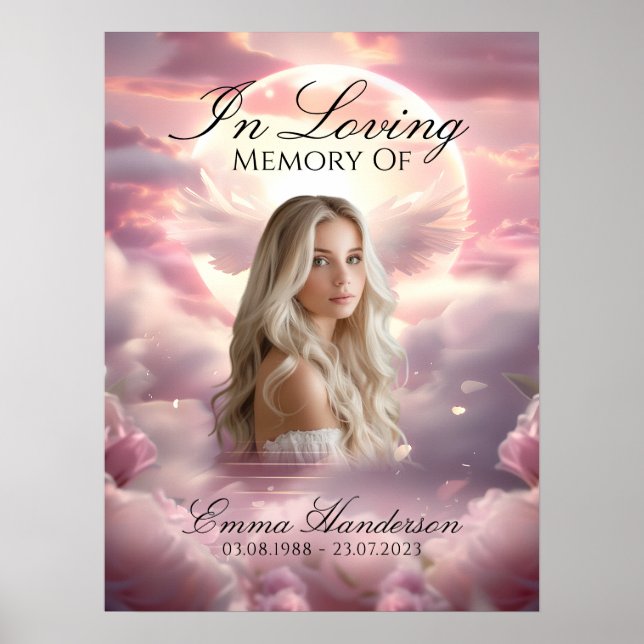 Póster Cartel de bienvenida de Heavenly Wings Memorial (Frente)