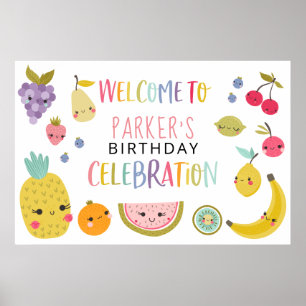 Póster Cartel de bienvenida de la fiesta de cumpleaños ar
