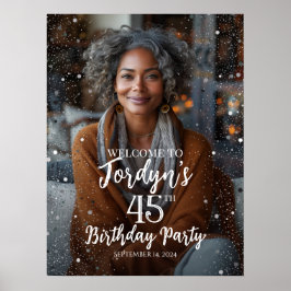 Póster Cartel de bienvenida de la fiesta de cumpleaños co