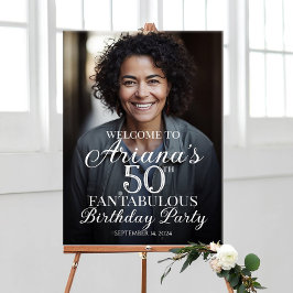 Póster Cartel de bienvenida de la fiesta de cumpleaños co