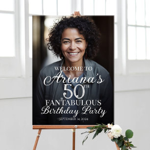 Póster Cartel de bienvenida de la fiesta de cumpleaños co