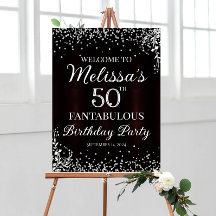 Cartel de bienvenida de la fiesta de cumpleaños co