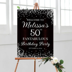 Póster Cartel de bienvenida de la fiesta de cumpleaños co