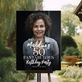 Póster Cartel de bienvenida de la fiesta de cumpleaños co