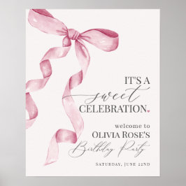 Póster Cartel de bienvenida de la fiesta de cumpleaños de