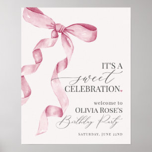 Póster Cartel de bienvenida de la fiesta de cumpleaños de