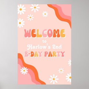 Póster Cartel de bienvenida de la fiesta de cumpleaños de