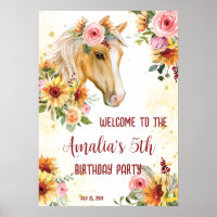 Cartel de bienvenida de la fiesta de cumpleaños de