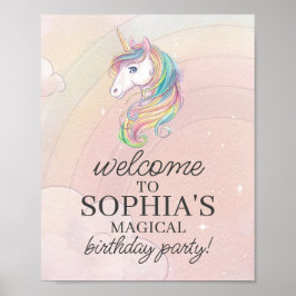Póster Cartel de bienvenida de la fiesta de cumpleaños de