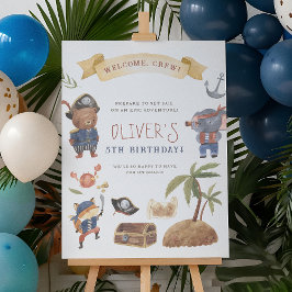 Póster Cartel de bienvenida de la fiesta de cumpleaños de