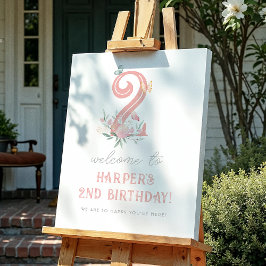 Póster Cartel de bienvenida de la fiesta de cumpleaños de