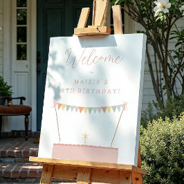 Póster Cartel de bienvenida de la fiesta de cumpleaños Ra