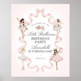 Póster Cartel de bienvenida de la fiesta de cumpleaños ro