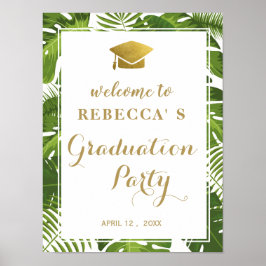 Póster Cartel de bienvenida de la fiesta de graduación |