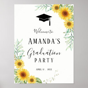 Póster Cartel de bienvenida de la fiesta de graduación fl