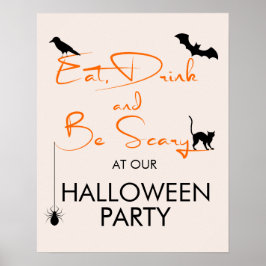 Póster Cartel de bienvenida de la fiesta de Halloween "Be