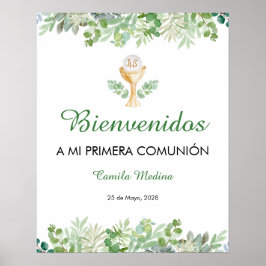 Póster Cartel de Bienvenida de la Primera Comunión