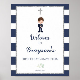 Póster Cartel de bienvenida de la primera comunión