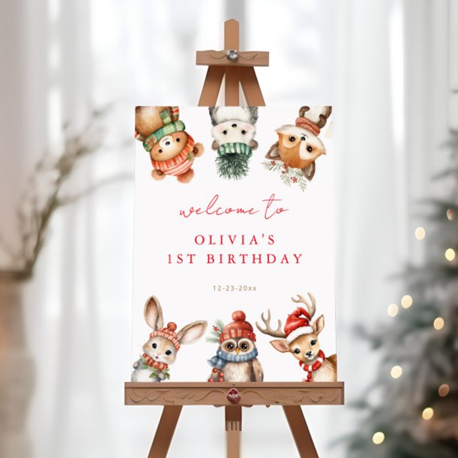 Póster Cartel de bienvenida de los animales de bosque de  (Subido por el creador)