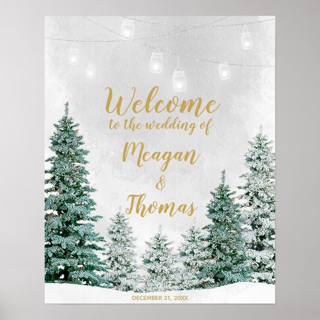 Póster Cartel de bienvenida de los bodas de navidad de in (Frente)