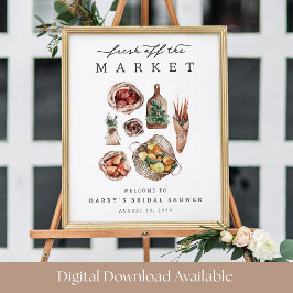 Póster Cartel de bienvenida de los granjeros sobre el tem